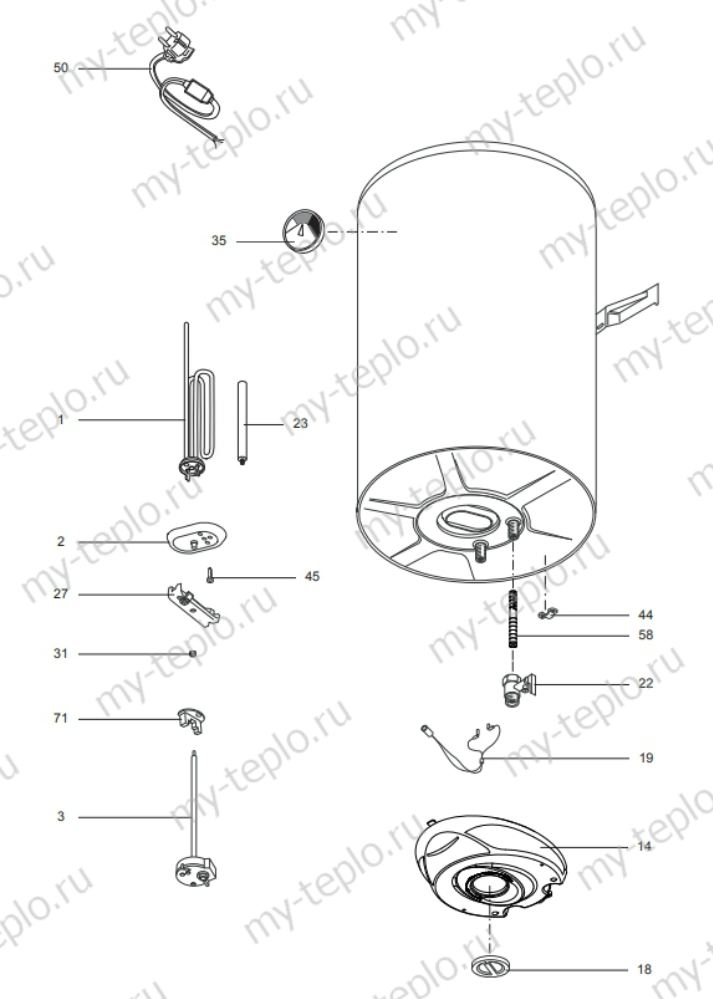 Запчасти Ariston ABS PRO R INOX 100 V купить в Ставрополе