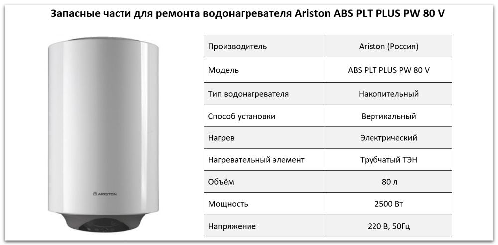 Купить запчасти Ariston ABS PLT PLUS PW 80 V в Ставрополе