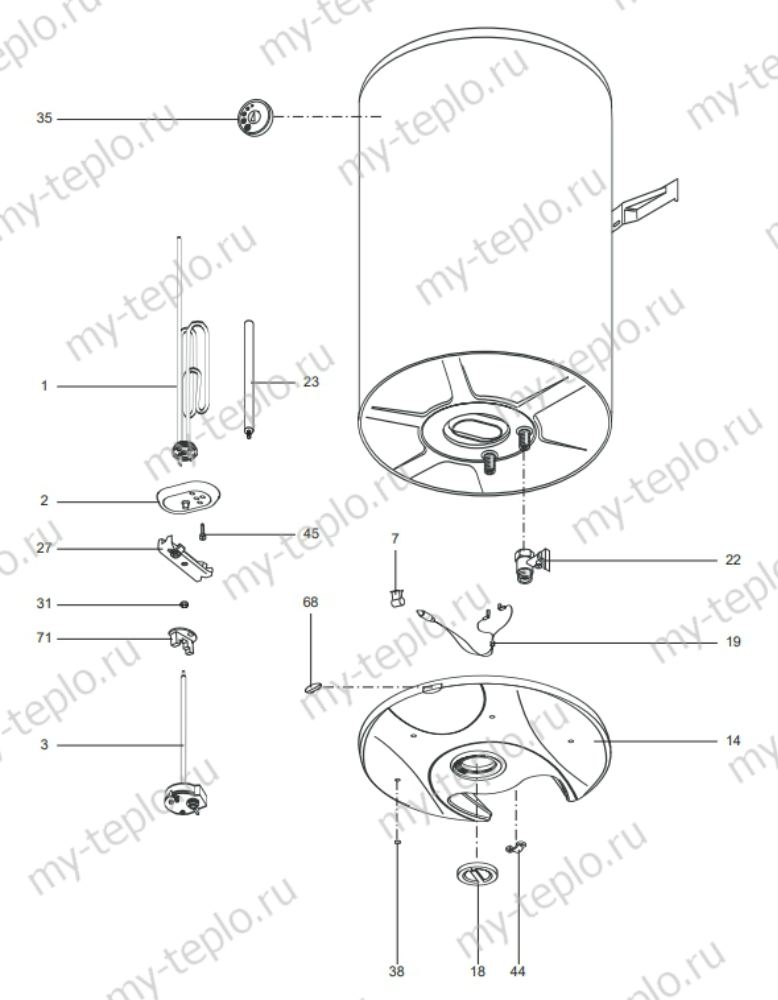 Запчасти Ariston SGHP 50 V купить в Ставрополе