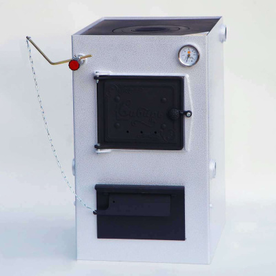 Котел твердотопливный Сибирь КВО 15 ТПЭ (стальной, универсальный дымоход, варочная поверхность)